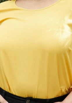 Pleione Pleated Blouse With Smocked 3/4 Bell Sleeve Plus Size Women Clothing -Asoph Sales Shop 2000307 237 4