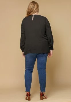 Pleione Plus Size Women Clothing Self-Tie Wrap Front Blouse -Asoph Sales Shop 2000619 001 3