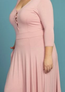 Plus Size Button Front Soft Maxi Dress -Asoph Sales Shop 2005374 126 4