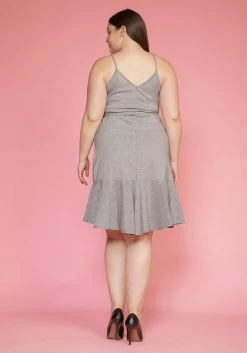 Asoph Plus Size Ruffle Hem Wrap Gingham Dress -Asoph Sales Shop 2005433 001 3