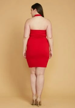 Asoph Plus Size Choker Neck Sexy Club Dress -Asoph Sales Shop 2005531 110 3