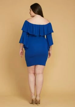Plus Size Ruffle Off Shoulder Party Dress 6 Plus Size Ruffle Off Shoulder Party Dress -Asoph Sales Shop 2005574 117 2