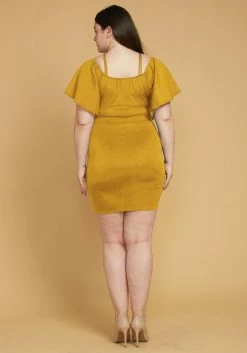 Plus Size Strappy Bell Sleeve Cocktail Dress -Asoph Sales Shop 2005608 159 3