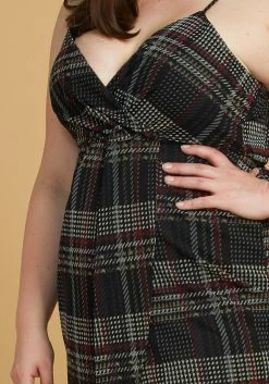 Asoph Plus Size Plaid Wrap Dress -Asoph Sales Shop 2005619 001 3