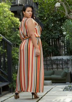 Pleione Plus Size Elastic Waist Printed Maxi Skirt -Asoph Sales Shop 2006646 128 3