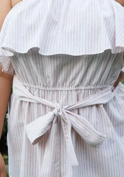 Pleione Plus Size Ruffle Empire Tie Waist Sun Dress -Asoph Sales Shop 2006715 119 4