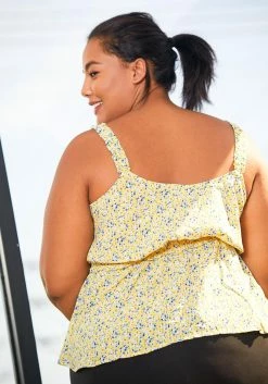 Pleione Plus Size Women Floral Cami Trim Blouse -Asoph Sales Shop 2006726 105 3