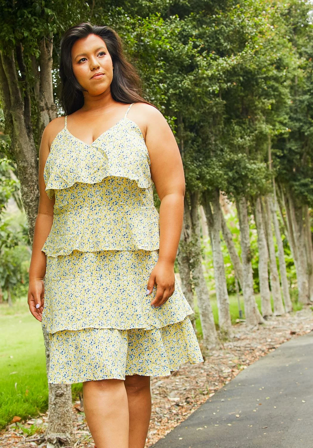 Pleione Plus Size Tiered Layers Women Dress 2 Pleione Plus Size Tiered Layers Women Dress - Image 2