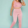 Asoph Plus Size Ruffle Crop Top & Pants Set