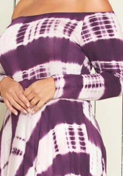 Asoph Plus Size Off Shoulder Hi-Lo Tie Dye Dress 7 Asoph Plus Size Off Shoulder Hi-Lo Tie Dye Dress -Asoph Sales Shop 2007463 145 4