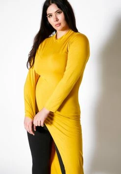 Asoph Plus Size Asymmetric High Low Fashion Top