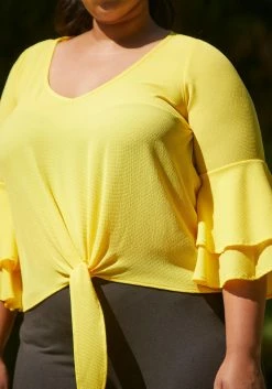 Asoph Plus Size Tie Hem Blouse -Asoph Sales Shop 2008560 105 2