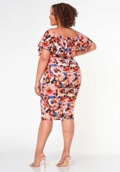 Asoph Plus Size Off Shoulder Garden Dress -Asoph Sales Shop 2008822 001 4