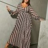 Asoph Plus Size Multi Print Wrap Maxi Dress