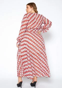 Asoph Plus Size Multi Print Wrap Maxi Dress -Asoph Sales Shop 2009051 002 3