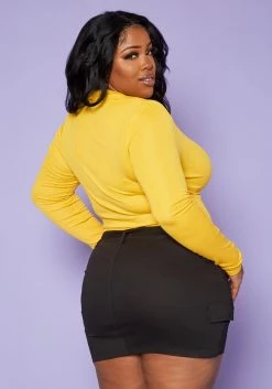 Plus Size Belted Mini Skirt -Asoph Sales Shop 2009366 001 8