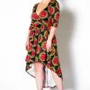 Asoph Plus Size Multi Print Hi Lo Wrap Dress