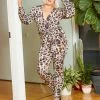 Asoph Plus Size Exotic Printed Women Jumpsuit