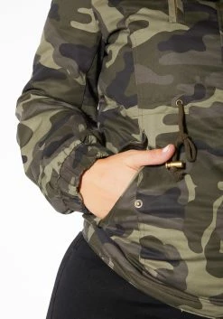 Asoph Plus Size Womens Faux Fur Trim Camo Puffer Jacket -Asoph Sales Shop 2010630 125 4
