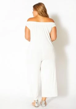 Bellatrix Plus Size Off Shoulder Wide Leg Jumpsuit 6 Bellatrix Plus Size Off Shoulder Wide Leg Jumpsuit -Asoph Sales Shop 2011155 002 2