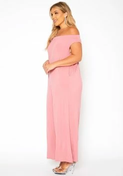 Bellatrix Plus Size Off Shoulder Wide Leg Jumpsuit -Asoph Sales Shop 2011155 186 2