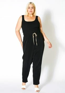 Pleione Plus Size Women's Satin Drawstring Pants