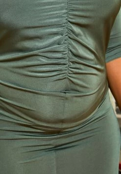 Asoph Plus Size Sincere Olive Womens Mermaid Flare Maxi Gown -Asoph Sales Shop 2011576 125 3