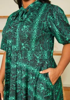 Asoph Plus Size Emerald Snakeskin Maxi Dress -Asoph Sales Shop 2011778 103 3