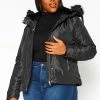 Asoph Plus Size Faux Fur Padded Coat