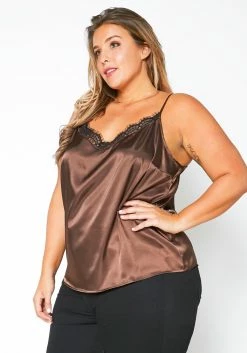 Pleione Plus Size Lace Trim Cami Top -Asoph Sales Shop 2012137 106 0