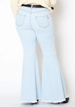 Vibrant Plus Size Womens Bold Flare Hem Denim Jean -Asoph Sales Shop 2013651 940 3