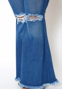 Vibrant Plus Size Knee Distressed Retro Bell Bottom Jean 9 Vibrant Plus Size Knee Distressed Retro Bell Bottom Jean -Asoph Sales Shop 2013666 938 3