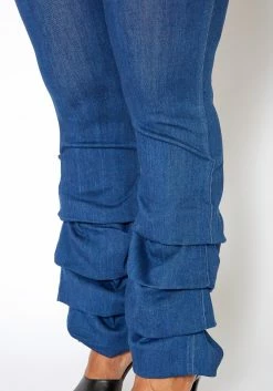 Asoph Plus Size Womens Ankle Scrunched Denim Jeans -Asoph Sales Shop 2013668 939 3