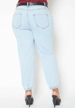 Vibrant Plus Size Light Wash Destroyed Boyfriend Jeans 8 Vibrant Plus Size Light Wash Destroyed Boyfriend Jeans -Asoph Sales Shop 2013677 938 4