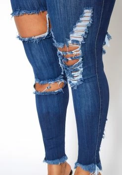 Vibrant Plus Size Front & Back Distress Hem Jean -Asoph Sales Shop 2013679 938 3