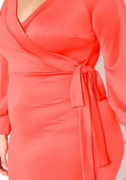 Asoph Plus Size Neon Wrap Party Dress -Asoph Sales Shop 2014098 544 4