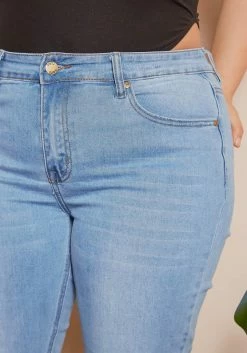 Asoph Plus Size Blue Light Denim Mid Rise Jeans -Asoph Sales Shop 2014102 290 4