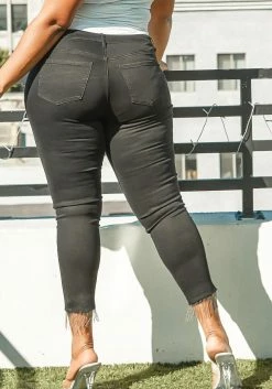 Asoph Plus Size Low Rise Beaded Ankle Skinny Jeans -Asoph Sales Shop 2014114 001 4