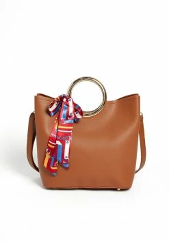 Daytime Cabana Handkerchief Detailed Brown Purse