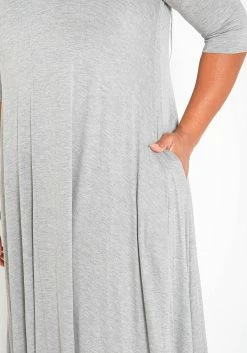 Asoph Plus Size Asymmetric Cut Fit & Flare Midi Dress -Asoph Sales Shop 2014393 261 5