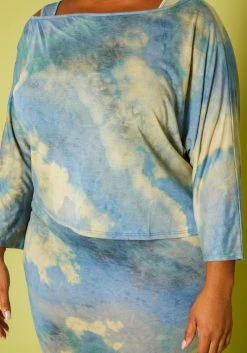 Plus Size Tie Dye Sweatshirt & Midi Dress Set -Asoph Sales Shop 2014488 001 4
