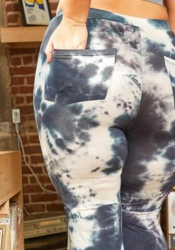 Asoph Plus Size Blue Tie Dye Flare Leg Pants -Asoph Sales Shop 2014668 001 5