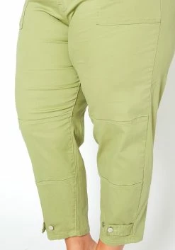 Asoph Plus Size Sage Green Utility Cargo Design Pants -Asoph Sales Shop 2014690 151 5