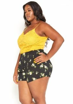 Asoph Plus Size Floral Print Casual Shorts -Asoph Sales Shop 2015004 001 2
