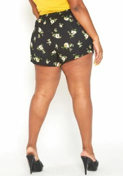 Asoph Plus Size Floral Print Casual Shorts -Asoph Sales Shop 2015004 001 3