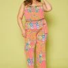 Plus Size Multi Print Tube Jumpsuit