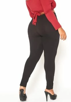 Asoph Plus Size Slit Hem Leggings -Asoph Sales Shop 2015754 001 3