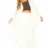 ENCREME Plus Size Shimmer Hinted Wide Sleeve Cardigan