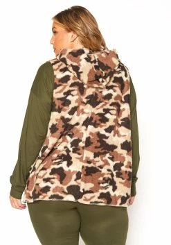 Asoph Plus Size Cozy Camo Hooded Vest -Asoph Sales Shop 2016219 106 3
