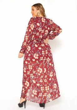 Asoph Plus Size Floral Print Chiffon Maxi Dress -Asoph Sales Shop 2016233 111 4